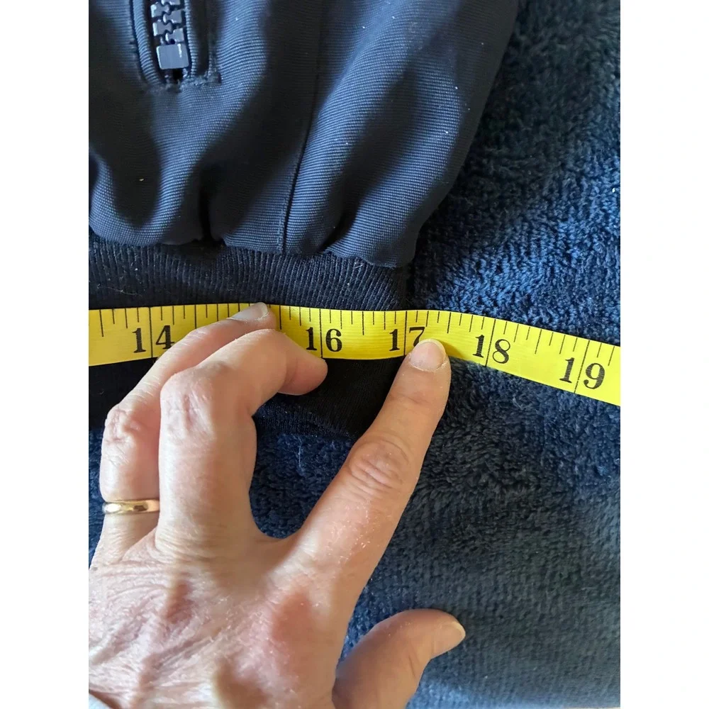 RLX Ralph Lauren Mens Navy Blue Full Zip Mesh Lined Bomber Jacket Size Medium‎